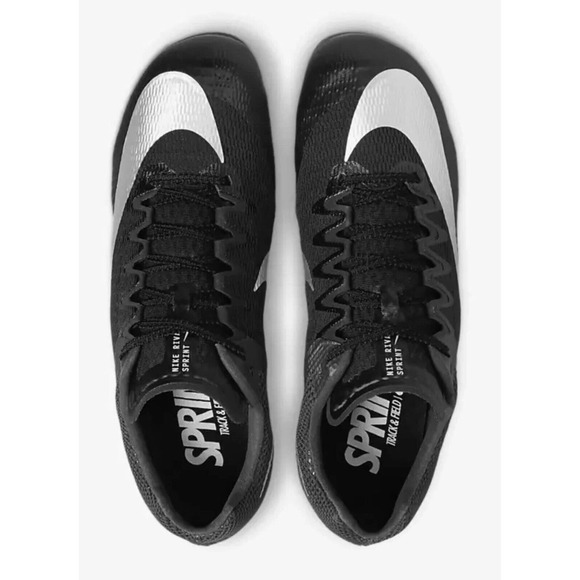 NIKE Black Zoom Rival Sprint Track Spikes Shoes DC8753 New Fast Ship Mens 12 - Picture 8 of 15